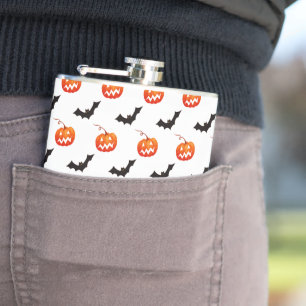 Halloween Pompoenen en Vleermuizen, Snoep of een L Heupfles