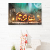 Halloween pompoenen en vleermuizen spandoek (Insitu)