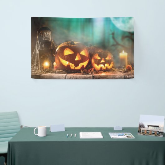 Halloween pompoenen en vleermuizen spandoek (Beurs)