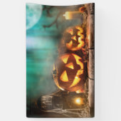 Halloween pompoenen en vleermuizen spandoek (Verticaal)