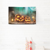 Halloween pompoenen en vleermuizen spandoek (Insitu)