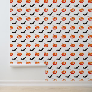 Halloween pompoenen en vleermuizen, Trick or treat Behang