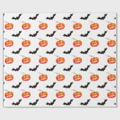 Halloween pompoenen en vleermuizen, Trick or treat Cadeaupapier (Vlak)