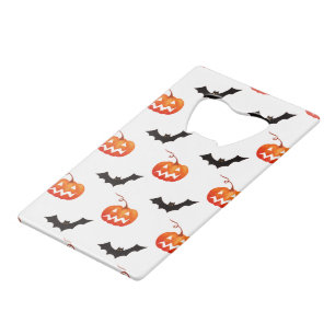 Halloween Pompoenen en Vleermuizen, Trick or Treat Creditkaart Flessenopener