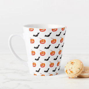 Halloween pompoenen en vleermuizen, Trick or treat Latte Mok