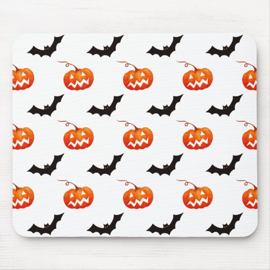 Halloween pompoenen en vleermuizen, Trick or treat Muismat (Voorkant)