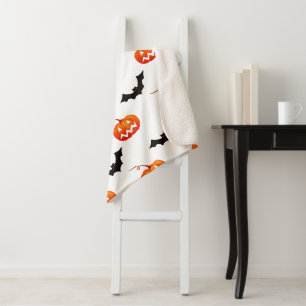 Halloween pompoenen en vleermuizen, Trick or treat Sherpa Deken