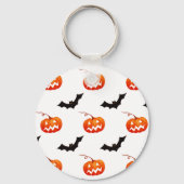 Halloween pompoenen en vleermuizen, Trick or treat Sleutelhanger (Voorkant)