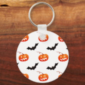 Halloween pompoenen en vleermuizen, Trick or treat Sleutelhanger (Voorkant)