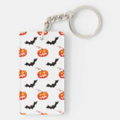 Halloween pompoenen en vleermuizen, Trick or treat Sleutelhanger (achterkant)