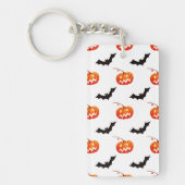 Halloween pompoenen en vleermuizen, Trick or treat Sleutelhanger (Voorkant)