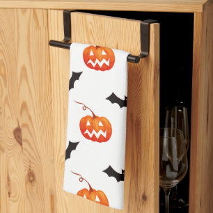 Halloween pompoenen en vleermuizen, Trick or treat Theedoek