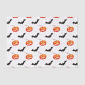 Halloween pompoenen en vleermuizen, Trick or treat Tissuepapier (Voorkant)