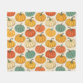 Halloween Pompoenen Fleece Deken (Voorkant (Horizontaal))