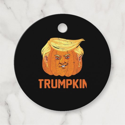 Halloween pompoenen Funny Trumpkin Bedankjes Labels (Voorkant)