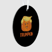 Halloween pompoenen Funny Trumpkin Ornament (voorkant)