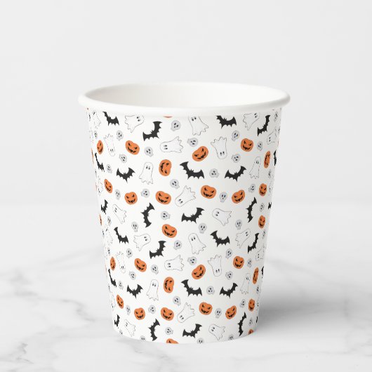 Halloween pompoenen | Geesten | Bats papieren beke Papieren Bekers (Voorkant)