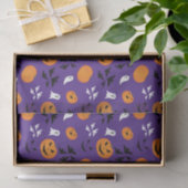 Halloween pompoenen geesten vleermuizen leuk paars tissuepapier (Geschenk)