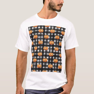Halloween pompoenen: geruite charme. t-shirt