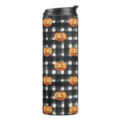 Halloween pompoenen: geruite charme. thermosbeker (Gedraaid links)