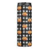 Halloween pompoenen: geruite charme. thermosbeker (Achterkant)