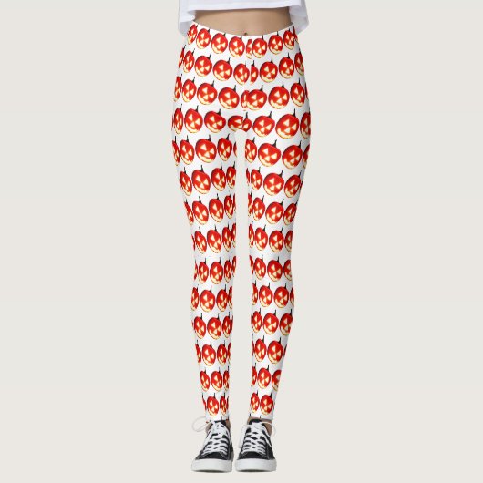 Halloween pompoenen gesneden leggings (Voorkant)