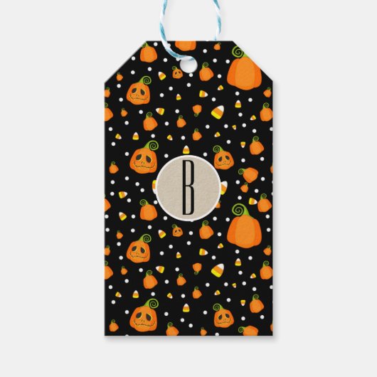Halloween Pompoenen Grappig Feestartikel Cadeaulabel (Voorkant)
