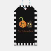 Halloween Pompoenen Grappig Feestartikel Cadeaulabel (Achterkant)
