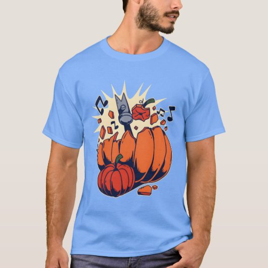 Halloween pompoenen grappig ingeslagen door een ha t-shirt (Voorkant)