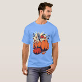 Halloween pompoenen grappig ingeslagen door een ha t-shirt (Voorkant volledig)