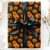 Halloween pompoenen grappig Jack O'Lanterns patroo Cadeaupapier
