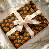 Halloween Pompoenen Grappige Jack O'Lantern Patroo Cadeaupapier