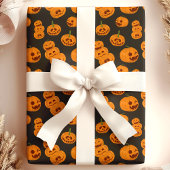 Halloween Pompoenen Grappige Jack O'Lantern Patroo Cadeaupapier