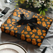 Halloween Pompoenen Grappige Jack O'Lantern Patroo Cadeaupapier
