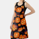 Halloween pompoenen: griezelig naadloos patroon. schort (Insitu)