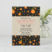 Halloween pompoenen grillig feest kaart (Staand voorkant)