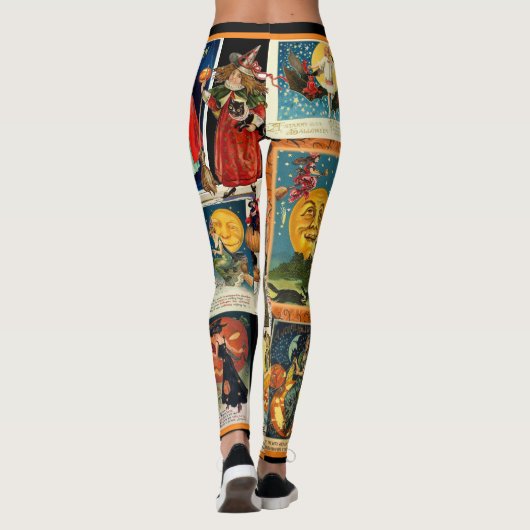  Halloween pompoenen heks Trick or treat Leggings (Achterkant)