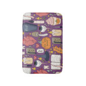 Halloween pompoenen, hekserig naadloos patroon. badmat (Voorkant Verticaal)