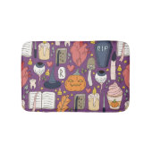 Halloween pompoenen, hekserig naadloos patroon. badmat (Voorkant)