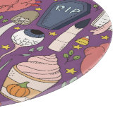 Halloween pompoenen, hekserig naadloos patroon. snijplank (Hoek)