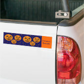 Halloween pompoenen in de ruimte bumpersticker (Op Truck)