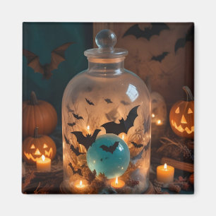 Halloween pompoenen kaarsen Schattigee spookachtig Magneet