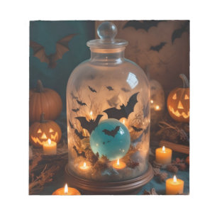 Halloween pompoenen kaarsen Schattigee spookachtig Notitieblok