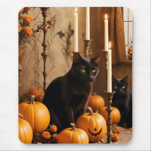 Halloween pompoenen Kat Schattige Spooky feestelij Muismat