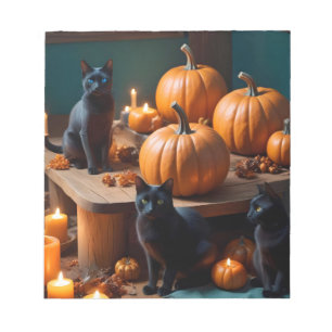 Halloween pompoenen Kat Schattige Spooky feestelij Notitieblok