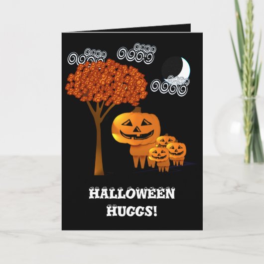 HALLOWEEN POMPOENEN KOPPEN Kaart (Voorkant)