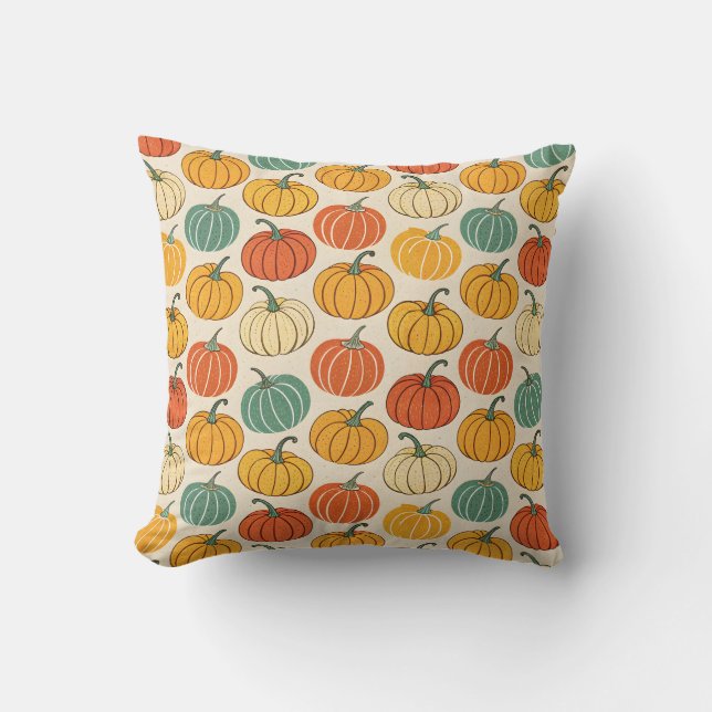 Halloween Pompoenen Kussen (Voorkant)