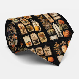 Halloween pompoenen  labels stropdas