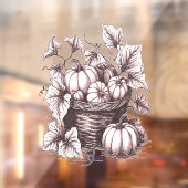 Halloween pompoenen met herfstbladeren raamsticker (Vel 2)