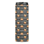 Halloween pompoenen met strepen, Thanksgiving Thermosbeker (Achterkant)